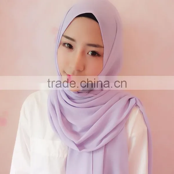 Muslim Scarf Pearl Chiffon Solid Color Long Towel Summer New National Customs of the Hui Multi-color photo-6