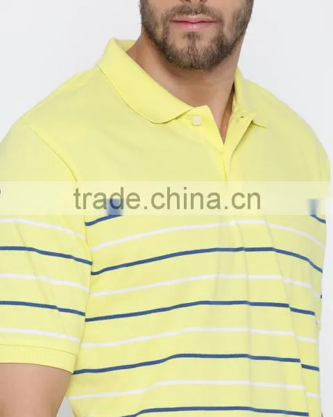 2017 Guangzhou Shandao Garment OEM Customized 180g 100% Cotton Men Striped Short Sleeve Polo Shirt photo-4