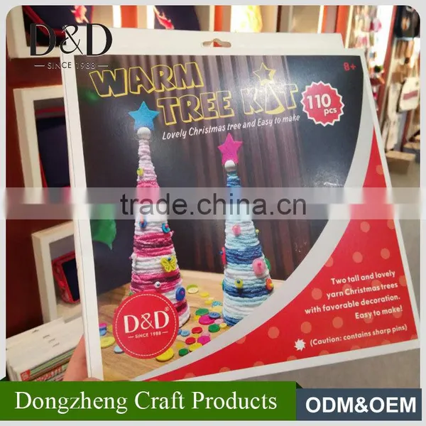 Hot Sale Promotion Mini Warm Tree Yarn Fun Craft DIY Kit for Christmas Day photo-4