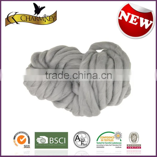 Charmkey Popular Thick Yarn 100 Acrylic Hand Knitting Yarn Chunky Roving Yarn photo-2