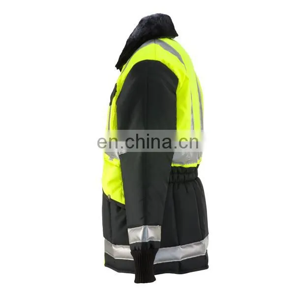 Waterproof Jacket With Safety Work Hi Vis Cold Storage Fleece Collar photo-5