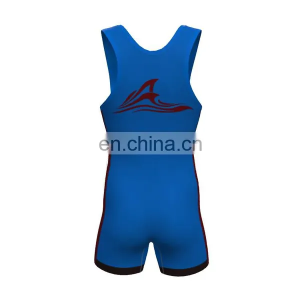 High Quality Men's 4xl Sublimated Custom Wrestling Singlets photo-5
