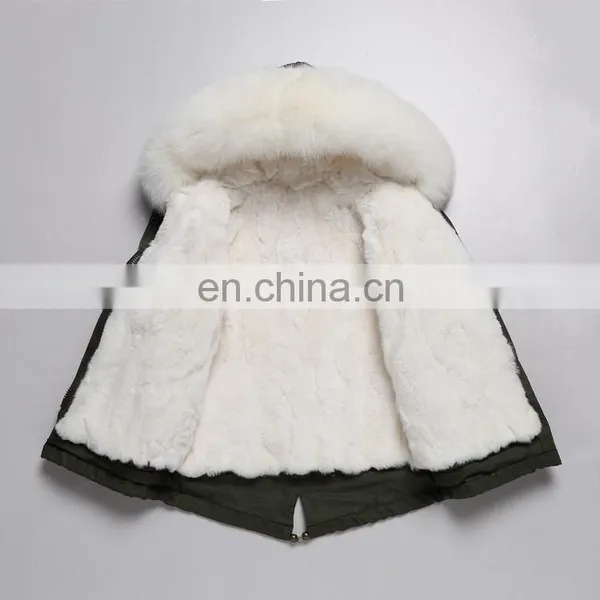 2016 Hot Sale Children Clothing Latest Korean Style Kids Coat With Raccoon Fur Hood and Rabbit Fur Lining photo-5