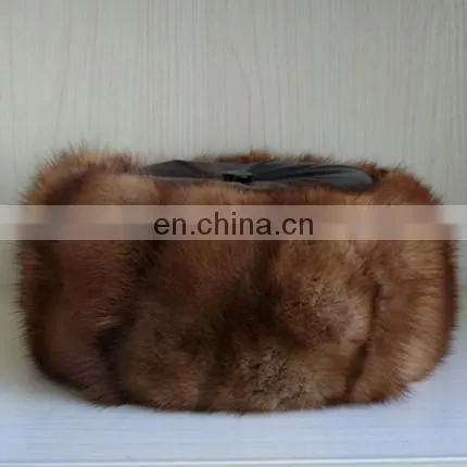 Musquash Round Fur Hat Flatcap With Russian Style photo-6