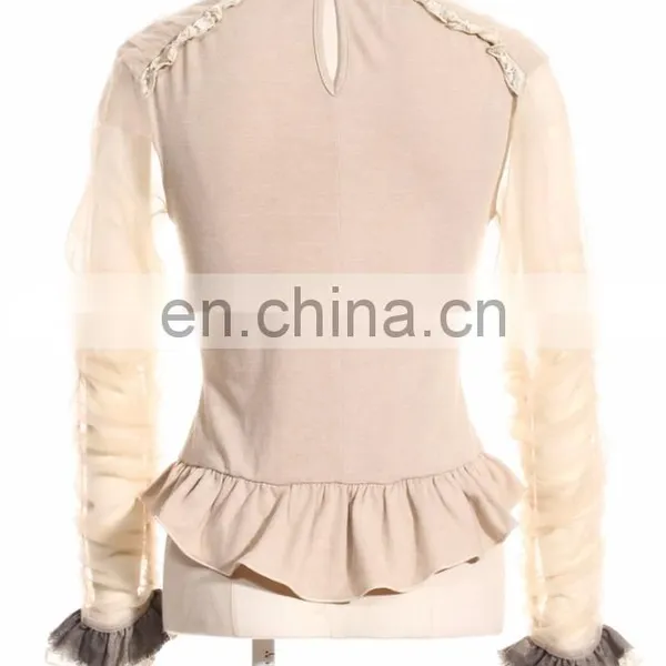 Steampunk Soft Blouse-top With Aviator Jabot photo-2