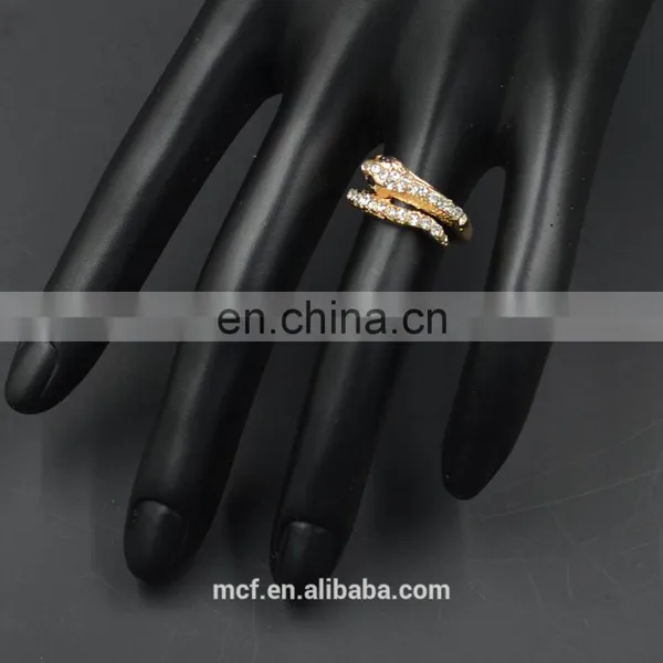 MCR-0028 Latest Fashion Design Gold Fake 18k Snake Ring ,wedding Engagement Ring photo-4