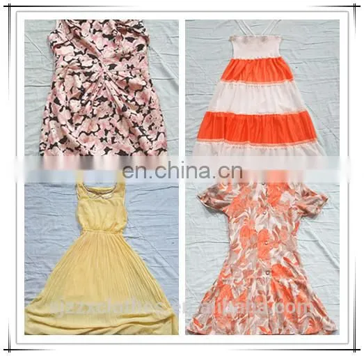 Quality Used Clothes Lady Fashionable Cotton Dress for Sale photo-3