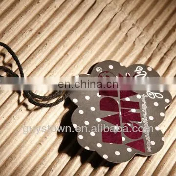 Custom Hot Stamping Golden Brand Logo Hangtag for Ladies Garment photo-2