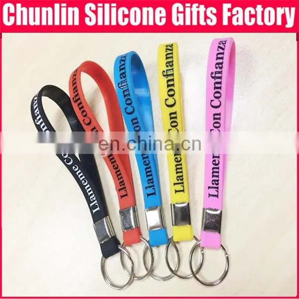 Cheap Debossed Custom Silicone Keychain photo-5