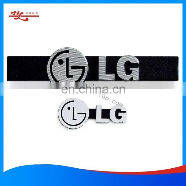 custom metal brand logos with 3M adhesive