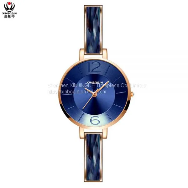 XINBOQIN Supplier Create Your Own Original Brand Fashion Cheap 3ATM Water Resistant Acetate Lady Watch photo-4