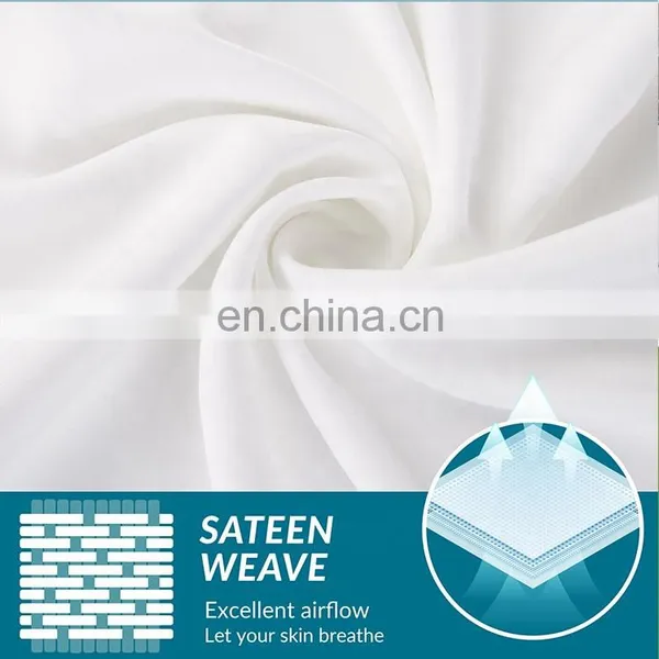 Comfortable Breathability Odors Resistant 100% Bamboo Fiber Durable Pillowcases Sets photo-7