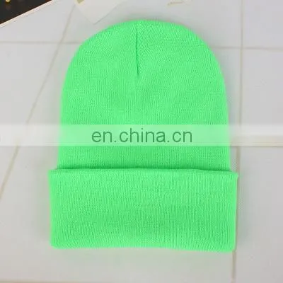 Customize Wholesale Multicolor Hooded Hat Solid Color Knitted Unisex Woolen Caps photo-6
