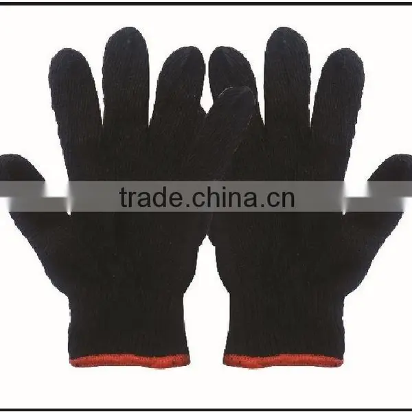 Industrial Black Cotton Glove/cotton Working Gloves Manufacturing in China