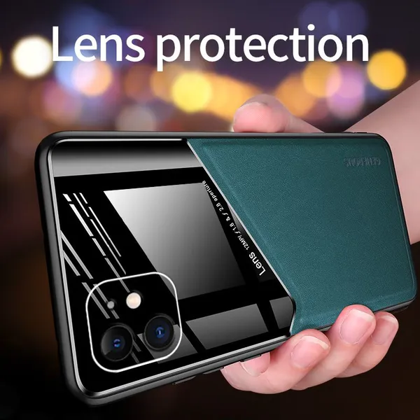 New Eye Protecting Leather Pattern Phone Case For IPhone 6 7 8 Plus X Xr 11 12 13 14 Pro Max Fine Hole Magnetic Suction Case photo-5