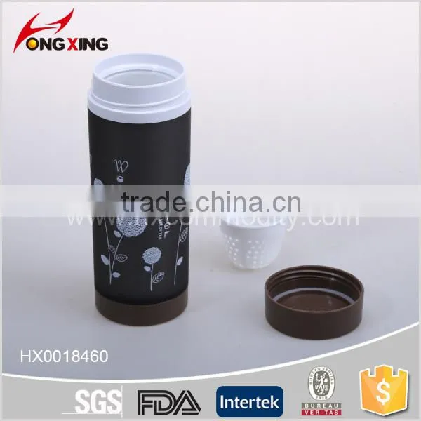 New Design 380ML Double Walls Plastic Sport Water Bottles With Strainer photo-3
