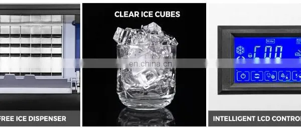 Commercial Ice Maker 335W Stainless Steel Ice Cube Maker Machine 132 lb Ice Making Machine photo-3