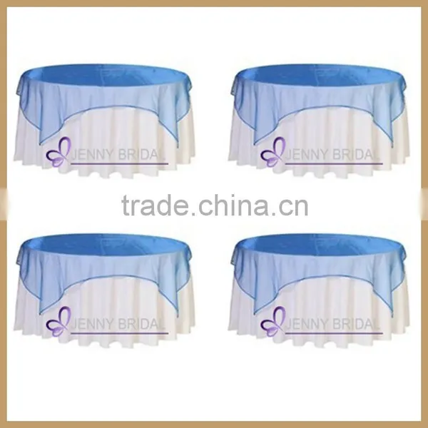TL014A Wedding Table Decoration Purple Organza Cheap Wedding Table Overlay, Round Overlay Tablecloths Quality Choice photo-2