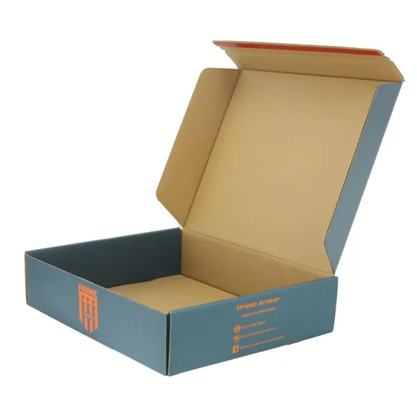 Wholesale Factory Direct Sales Custom Blue Box With Orange Logo for Shipping for Small Business photo-3