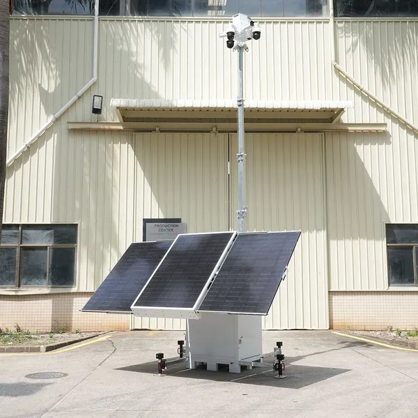 HiCUBE Solar Surveillance Tower With 3*450W Solar Panels High Power for Outdoors Security photo-4
