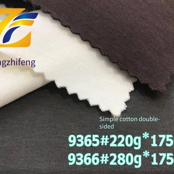 guangzhifeng #9367 real cotton air layer 280/350g autumn and winter best-selling cotton air layer, singed, soft and skin-friendly cotton-polyester knitted double-sided fashion fabric for casual coats and sweatshirt sets