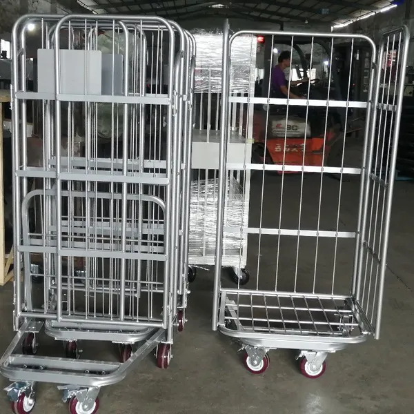 Heavy-Duty Collapsible Warehouse Trolley for Factory and Logistics Material Transport photo-2