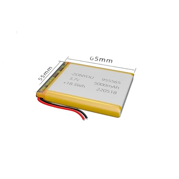 ZonYou 5Ah Lithium Polymer Batteries 955565 Pouch Cell With Long 500 Cycles Life Span for Electric Power Tools Toys Fans Banks photo-4