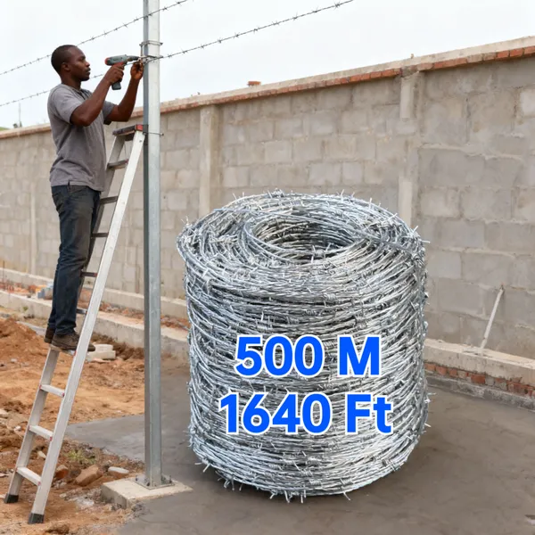 Hohe Qualität Arame Farpado 500 Meter Arame Farpado Stacheldraht Preis pro Rolle