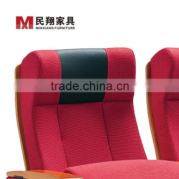 Cheap Church Seat Office Cover Fabric Folding Stacking Auditorium Home Theatre Seating Meeting Hall Chair photo-3
