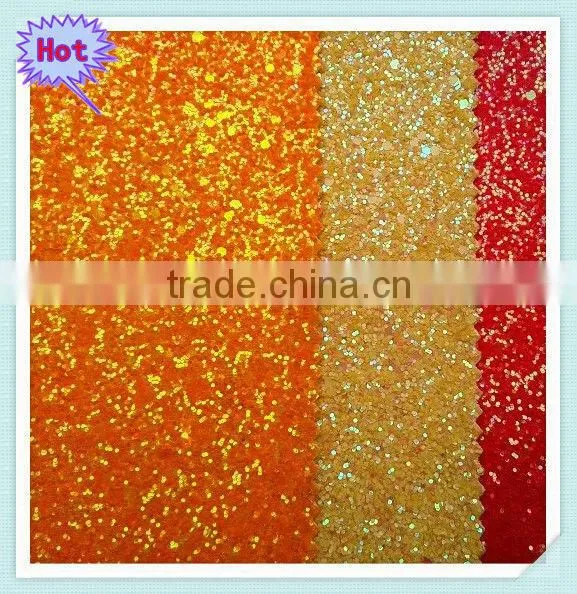 Synthetic Leather Glitter Fabric Factory Fancy Leather photo-4