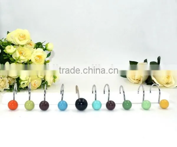 Colorful Polyresin Shower Curtain Hooks