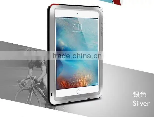 Love Mei Metal Polymer Powerful Gorilla Glass Waterproof Shockproof Dirt Proof Protective Cover Case For IPad Mini 4 TB-0148 photo-3