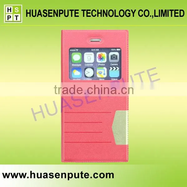 Magnetic Silk Leather Cover Case For IPhone 6 With Window photo-2