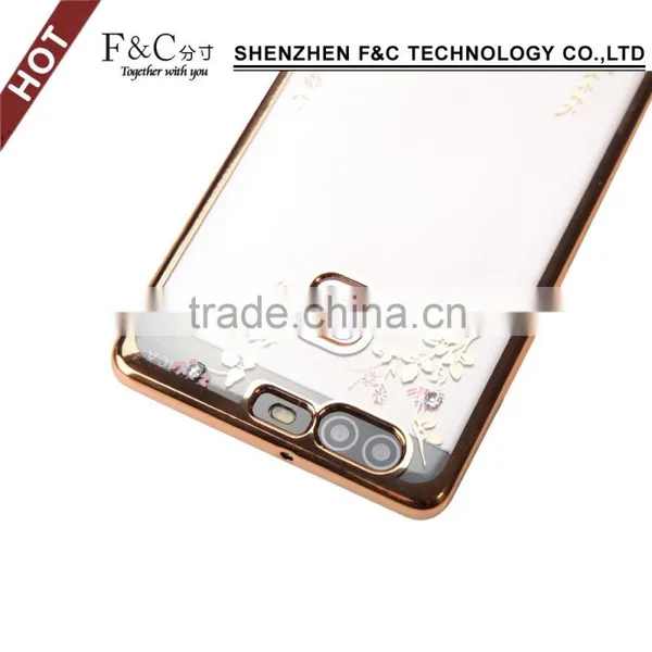 2016 Fashion Slim Arc Electroplating TPU Soft Silicone Back Cover Case For Huawei P9 photo-5