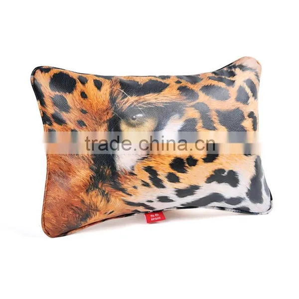 Leopard Left Eye Leather Throw Pillow Decorative With Insert Supplier's Choice photo-2