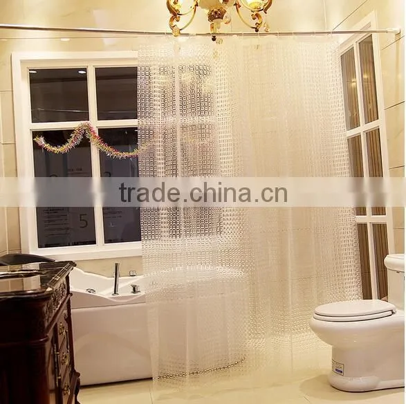3D EVA Mildew Custom Waterproof Bathroom Shower Curtain photo-2