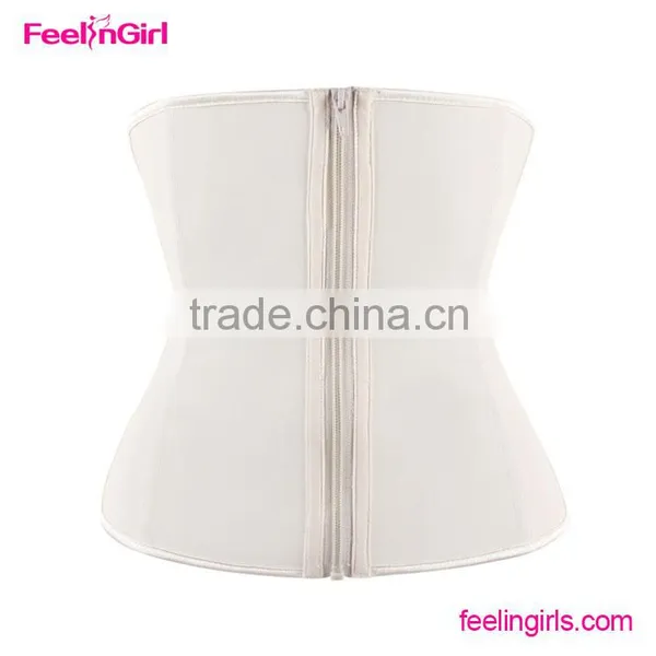 7 Steel Boned Clip and Zip Nude Waist Cincher photo-4