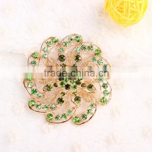 Rhinestone Flower Brooch Pins,Fashion Designs Crystal Rhinestone Brooch Pin for Dresses,wedding photo-5