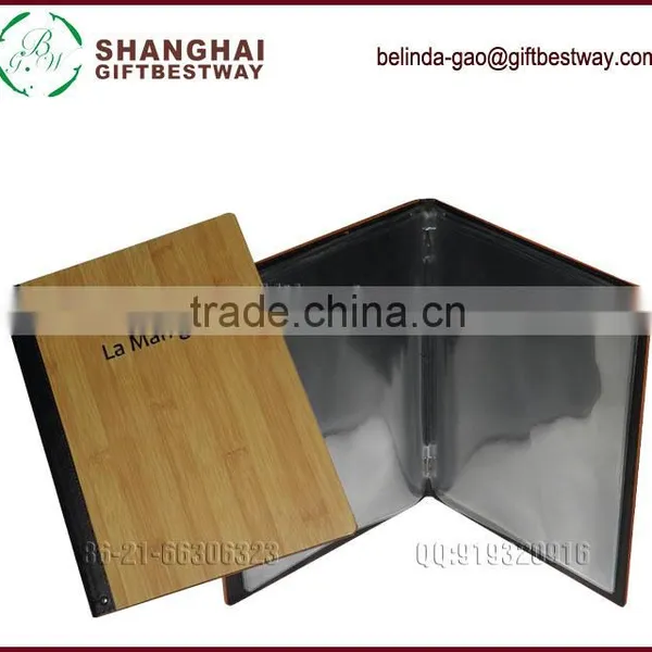 New Style Restaurant Wooden Menu Cover