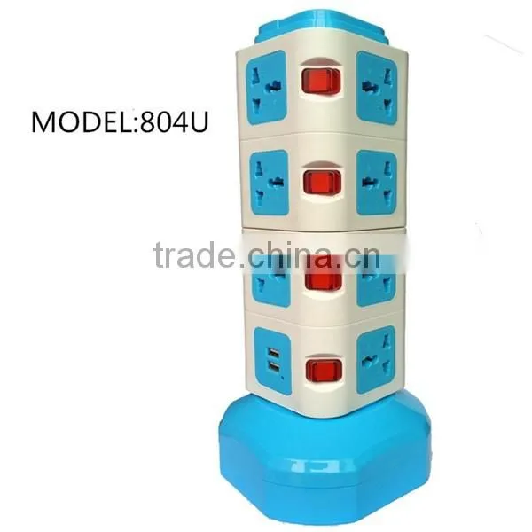 Wholesale 3 Layer Electrical Power Plug Socket/ Vertical Tower Extension Socket Outlet With Usb Quality Choice photo-5
