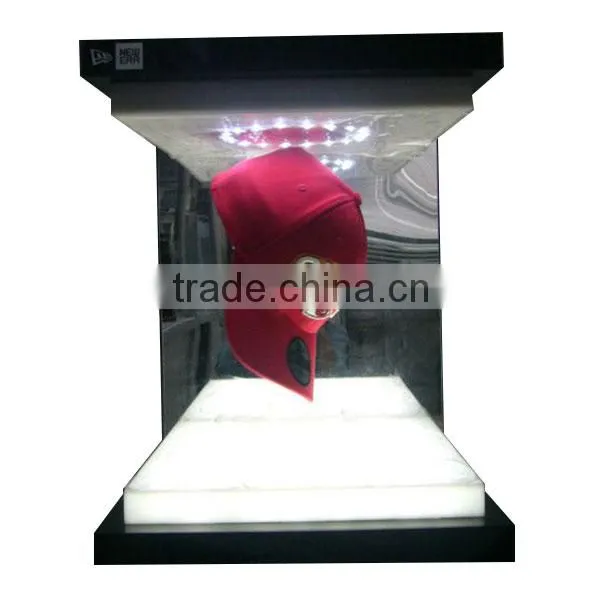 Customized Top Floating Levitating Display Rack With LED Light for Cap photo-4
