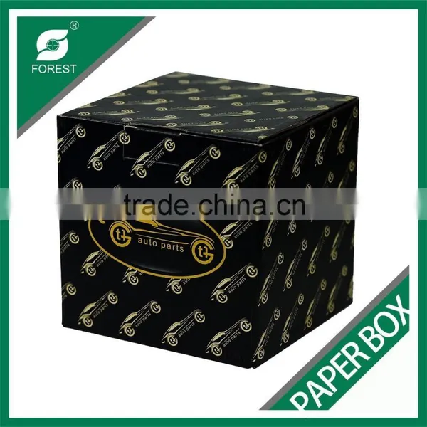 CUSTOM PRINTED BOX PACKAGING BLACK PAPER BOX photo-2