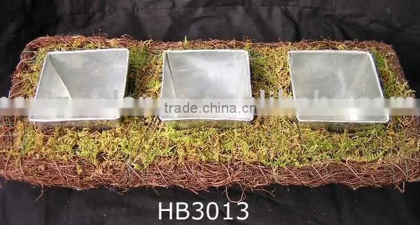 Moss Zinc Planter Pot