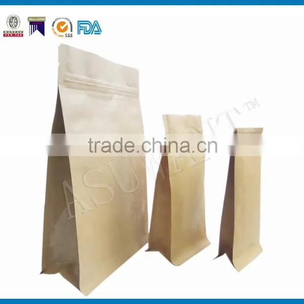 2016 HOT SALES High Grade Kraft Stand up Zippper Pouch/Brown Kraft Paper Bags photo-4