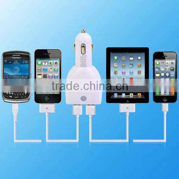 2016 New Design Adapter 4 Port Usb Car Charger for Mobile Phone photo-2