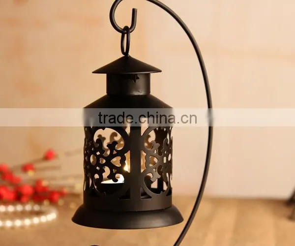 European Classical Metal Candle Holder, Hanging Iron Candlestick for Home Decoration photo-3