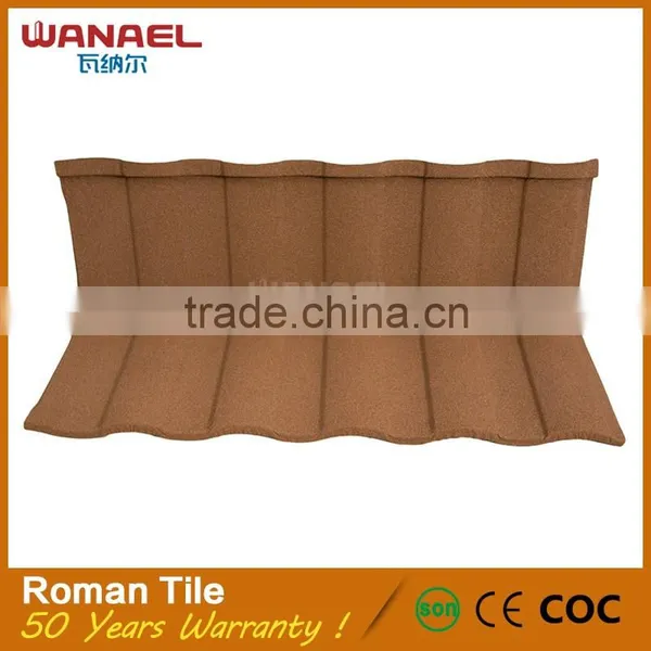 Excellent Fire Resistance Colored Stone Coated Metal Steel Roman Roof Sheets Tile photo-2