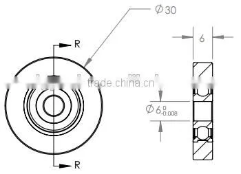 China High Speed S626zz Slide Gate Wheel photo-3