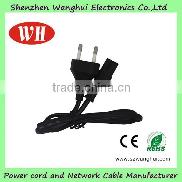 German Type Rubber Two Round Pin Power Cord for Monitor photo-4
