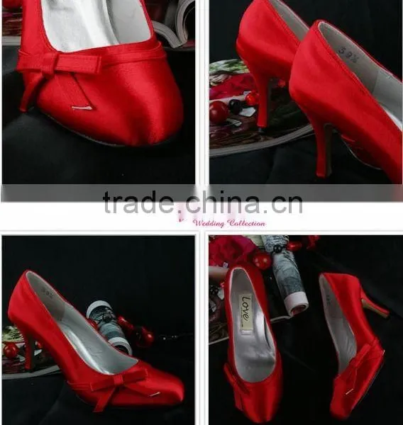 Shining Red Beautiful Style and Color WS-042 Bridal Wedding Shose Classical Design